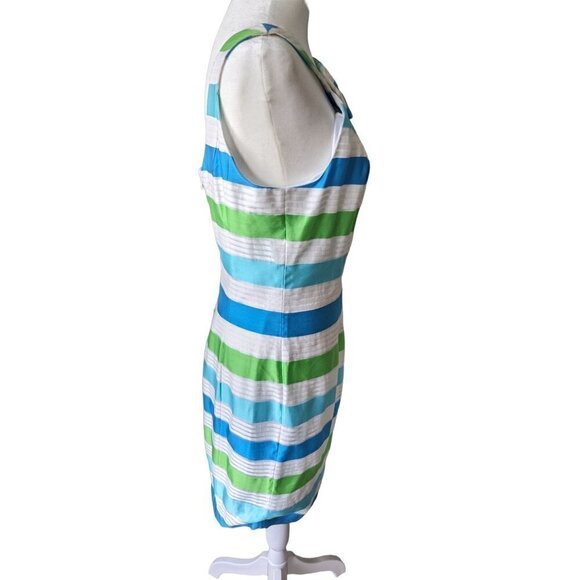 NWT Lilly Pulitzer Henley Silk Blend Striped Sheath Dress Size 6 - Picture 4 of 9